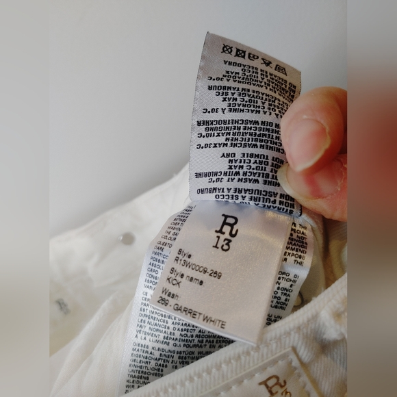 R13 Kick Fit 269 Garret White Size 28 - Picture 13 of 13